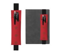 LLKGOT Porte-stylo en cuir avec motif drapeau du Maroc pour journaux, agendas, planificateurs - Pochette à sangle réglable