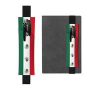LLKGOT Porte-stylo en cuir avec motif drapeau du Mexique pour journaux, agendas, planificateurs - Pochette à sangle réglable