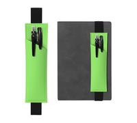 LLKGOT Porte-stylo en cuir - Marque-page - Couleur unie - Vert clair - Impression pour journaux, agendas, planificateurs - Pochette à sangle réglable