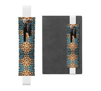 LLKGOT Porte-stylo en cuir, marque-page, couronne mystique, impression pour journaux, agendas, planificateurs - Pochette à sangle réglable