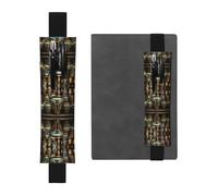 LLKGOT Porte-stylo en cuir, marque-page égyptien, impression magique, pour journaux, agendas, planificateurs, pochette à sangle réglable