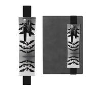 LLKGOT Porte-stylo en cuir, marque-page, motif chauve-souris, pour journaux, agendas, planificateurs à couverture rigide, pochette à sangle réglable