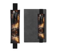 LLKGOT Porte-stylo en cuir pour marque-page pompiers luttant contre les incendies Impression pour journaux, agendas, planificateurs - Pochette à sangle réglable