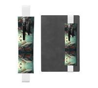 LLKGOT Porte-stylo en cuir pour signet, défilé de baleines, impression pour journaux, agendas, planificateurs - Pochette à sangle réglable