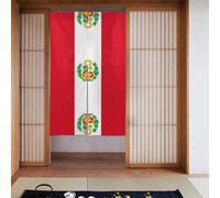 LLKGOT Rideau imprimé drapeau du Pérou 86,4 x 142,2 cm - Rideau de porte en tissu de qualité pour la maison et le bureau