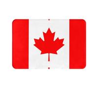 LLKGOT Tapis de sol antidérapant de couleur unie motif drapeau canadien pour intérieur et extérieur, convient pour les entrées de chambre à coucher et de salle de bain, 40,6 x 61 cm