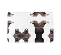 LLKGOT Tapis de sol antidérapant motif aigle regardant vers l'arrière pour intérieur et extérieur, convient pour les entrées de chambre à coucher et de salle de bain, 40,6 x 61 cm