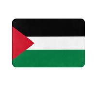 LLKGOT Tapis de sol antidérapant motif drapeau de l'État de Palestine pour intérieur et extérieur, convient pour les entrées de chambre à coucher et de salle de bain, 40,6 x 61 cm