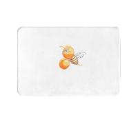 LLKGOT Tapis de sol antidérapant Motif petite abeille mangeant du miel pour intérieur et extérieur, convient pour les entrées de chambre à coucher et de salle de bain, 40,6 x 61 cm