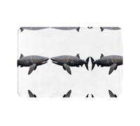 LLKGOT Tapis de sol antidérapant motif requin géant pour intérieur et extérieur, convient pour les entrées de chambre à coucher et de salle de bain, 40,6 x 61 cm