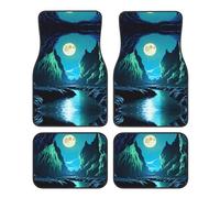 LLKGOT Tapis de sol de voiture motif grotte avec avant et arrière antidérapants pour voitures, camions et SUV
