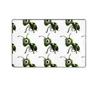 LLKGOT Tapis en flanelle pour salon, bureau et plus encore, motif fourmi verte, 152,4 x 99,1 cm