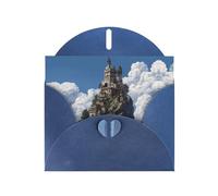 LLKGOT The Castle On Top Of The Hill Carte de vœux en papier nacré double face Effet nacré