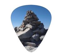 LLKGOT The Stone on the Mountain Top Lot de 12 médiators pour guitare avec trois épaisseurs pour guitare basse et ukulélé