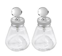 LLKOZN Lot de 2 flacons vides pour vernis à ongles - Pompe à pression en verre