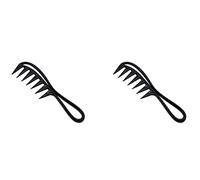 LLKOZN Lot de 2 peignes démêlants à dents larges en plastique pour salon de coiffure, outil de massage pour cheveux bouclés
