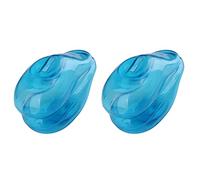 LLKOZN Lot de 4 cache-oreilles en silicone bleu transparent pour salon de coiffure