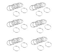 LLKOZN Lot de 60 anneaux fendus de 50 mm de qualité supérieure - Charge lourde - Grande clé en nickel - Boucle à ressort