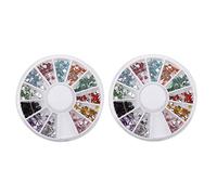 LLKOZN Lot de 600 strass en acrylique UV - 2 mm - 12 couleurs