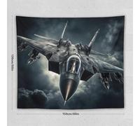 LLLBBB Airplane Chasseur Tapisserie Murale Suspendue Avec Impression 3D, Adaptée À La Décoration De La Pièce, Tenture Décoration Murale De La Maison 130×150cm