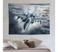 LLLBBB Airplane Chasseur Tapisserie Murale Suspendue Avec Impression 3D, Adaptée À La Décoration De La Pièce, Tenture Décoration Murale De La Maison 150×200cm