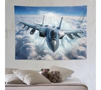 LLLBBB Airplane Chasseur Tapisserie Murale Suspendue Avec Impression 3D, Tenture Pour Décoration De Chambre, Art De Décoration Murale 150×200cm