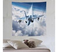 LLLBBB Airplane Chasseur Tapisserie Murale Suspendue Pour Hommes Et Femmes, Tenture Esthétique Pour Chambre À Coucher, Décoration De Dortoir 150×150cm