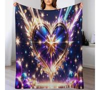 LLLBBB Amour Crystal Couverture Chaude Et Confortable Douce, Couvertures Flannel, Lavable À La Machine Facile À Manipuler, 140×180cm