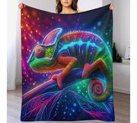 LLLBBB Animal Caméléon Couverture Polaire en Flanelle Flannel, Couvertures Lit en Peut Être Utilisée comme Draps De Lit, Housse De Canapé 130×150cm