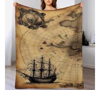 LLLBBB Bateau Pirate Flannel Couvertures De Canapé Housse De Chaise pour Canapé-Lit Chair, Couverture Chaude Et Confortable 150×200cm