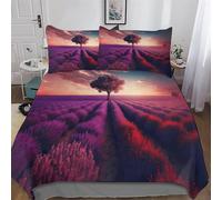 LLLBBB Champs d'Éden Housse De Couette avec Taie d'oreiller Parure De Lit Microfibre Housse De Couette 3 Pièces Douce Enfants Adultes Double (200x200cm)