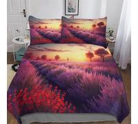 LLLBBB Champs d'Éden Housse De Couette Literie 3 Pièces Housse De Couette Et Taie d'oreiller Douce Microfibre Adultes Enfants Parures De Lit King(220x240cm)