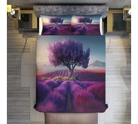 LLLBBB Champs d'Éden Housse De Couette Parure De Lit avec Taie d'oreiller Doux Et Confortable Sets De Housse Couette en Microfibre Single(135x200cm)