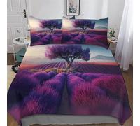 LLLBBB Champs d'Éden Housse De Couette Parure De Lit avec Taie d'oreiller Doux Et Confortable Sets De Housse Couette en Microfibre Double (200x200cm)