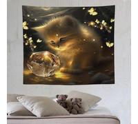 LLLBBB chat Décoration De Salle De Tapisserie, Tenture Murale De En Tissu Mural, Muraux De Tapisseries, Tissu Pour Le Mur De La Décoration Du Salon De La Maison 130×150cm