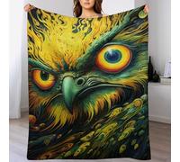 LLLBBB Chouette Plaid Couverture en Flanelle Super Douce, Couvertures en Flannel De Confortable Et Chaude, Convient À Toutes Les Saisons. 140×180cm