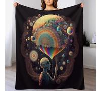 LLLBBB Coloré Planet Couverture Quatre Saison Couvertures De Lit Flannel Douce Et Chaude Jeté De Canapé Rides Résistantes180×200cm