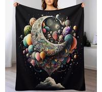 LLLBBB Coloré Planet Couverture Quatre Saison Couvertures De Lit Flannel Douce Et Chaude Jeté De Canapé Rides Résistantes150×200cm