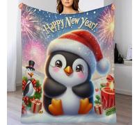 LLLBBB Couverture Animal Pingouin pour Enfants Adulte Couvertures Flannel Douce Et Chaude pour Lit Canapé Et Travel, Lavable en Machine 130×180cm
