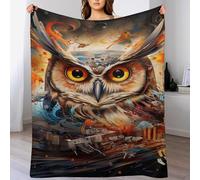 LLLBBB Couverture Chouette - Douce en Flannel Couvertures Convient À Toutes Les Saisons pour Voyager, Lit Ou Canapé 130×150cm