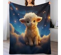 LLLBBB Couverture Mouton Mignon, Impression Numérique, Couvertures en Flannel De Canapé pour Enfants, Garçons Et Adultes 130×150cm