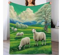 LLLBBB Couverture Mouton Mignon, Impression Numérique, Couvertures en Flannel De Canapé pour Enfants, Garçons Et Adultes 130×150cm