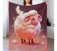 LLLBBB Couverture Mouton Mignon, Impression Numérique, Couvertures en Flannel De Canapé pour Enfants, Garçons Et Adultes 140×180cm