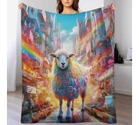 LLLBBB Couverture Mouton Mignon pour Enfants Adulte Couvertures Flannel Douce Et Chaude pour Lit Canapé Et Travel, Lavable en Machine 100×130cm
