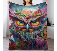 LLLBBB Couverture Polaire Chouette pour Le Canapé, Le Lit, Couvertures Moelleuse Flannel pour Toutes Les Saisons, 150×200cm