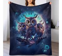 LLLBBB Couverture Polaire Chouette pour Le Canapé, Le Lit, Couvertures Moelleuse Flannel pour Toutes Les Saisons, 150×200cm