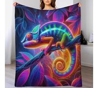 LLLBBB Couverture Polaire en Flannel Douce Animal caméléon, Couvertures Chaude Et Confortable pour Canapé Ou Lit Facile À Manipuler 140×180cm