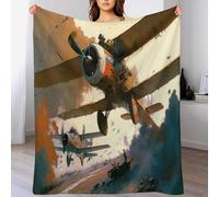 LLLBBB Couverture Polaire Flannel Avion Doux Thermique pour Lit Et Canapé pour Améliorer Le Sommeil 130×180cm