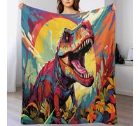 LLLBBB Couverture Polaire Flannel Dinosaure Doux Thermique pour Lit Et Canapé pour Améliorer Le Sommeil 130×150cm