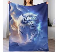 LLLBBB Couverture Polaire Flannel Tigre Doux Thermique pour Lit Et Canapé pour Améliorer Le Sommeil 150×200cm